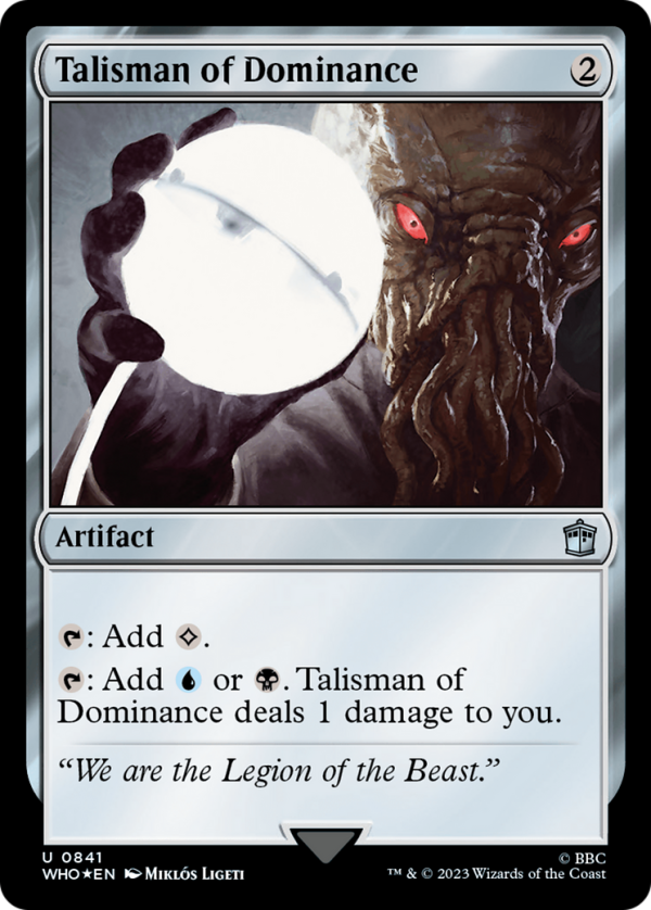 Talisman of Dominance (Surge Foil) [Doctor Who] For Discount