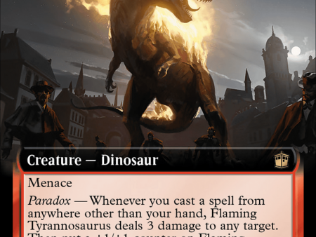 Flaming Tyrannosaurus (Extended Art) [Doctor Who] Hot on Sale