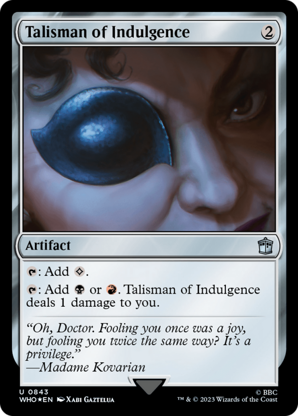 Talisman of Indulgence (Surge Foil) [Doctor Who] Online